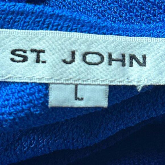 St. John Vintage Santana Knit Shell Tank Top Large Basic Blue Great Condition - Picture 4 of 9